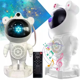    STERNE HIMMEL PROJEKTOR LED NACHT LAMPE ASTRONAUT FÜR KINDER LAUTSPRECHER FERNBEDIENUNG