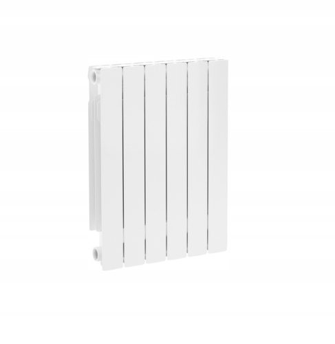 KFA 832 W weißer Aluminiumheizkörper 480 x 570 x 90 mm - seitlicher Anschluss