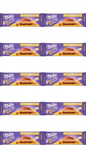 10er Pack Milka Schoko&Keks Milchschokolade mit Cremefüllungen 300g