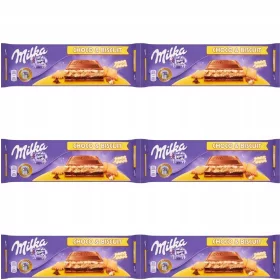   Milka Schoko&Keks - 6er Pack Milchschokolade mit Cremefüllung und Keksstückchen, 300g