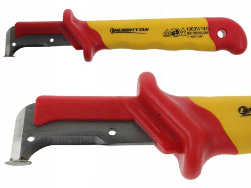Isoliertes Messer mit Kabelfuß. VDE-Kabelisolationsschneider -