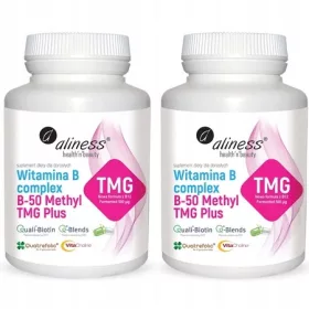   Aliness Vitamin B Komplex B-50 Methyl TMG Plus - 100 Kapseln für Nerven- und Immunsystem