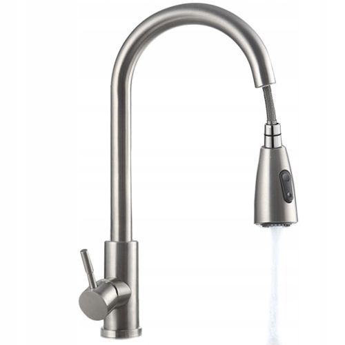 Unitec Focus Sanitär Stand-Küchenarmatur, Silber