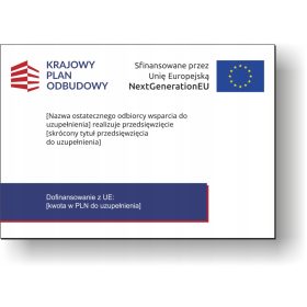   Nationaler Wiederaufbauplan KPO-Platte, A3, PVC 3 mm – UV, hohe Qualität