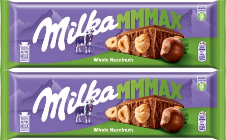 Milka Haselnuss-Vollmilchschokolade mit ganzen Nüssen 270g Doppelpack