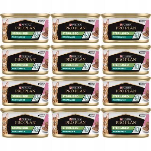  PRO PLAN Sterilised Feuchte Pastete mit Lachs und Thunfisch Nassfutter für Katzen 85 g