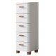 Weißer Badezimmerschrank mit Schubladen, 5 Schubladen, hoch, schmal, 30 cm, RG17