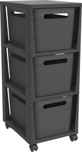  Rotho Badezimmerregal Anthrazit 36,6 x 29,6 x 77 cm