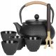 Tee- und Kaffeekanne und Kaffeemaschinen Avocado Home Gusseisen-Teekanne 0,85 l, schwarz