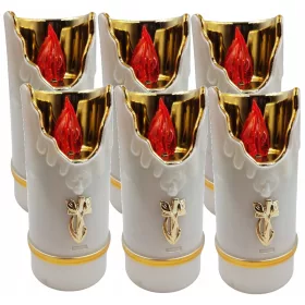  ELEKTRISCHER KERZENEINSATZ, WEISSE KERZE MIT BATTERIEN