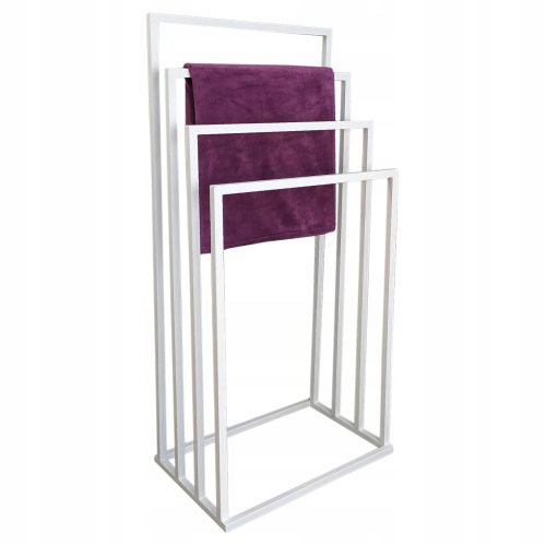 Badezimmer-Kleiderbügel Freistehender Handtuchhalter weiß Szpak 94 cm