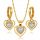  Hängende Diamantherzen aus 925er Gold mit Gravur