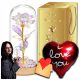 Ewige Rose im Glas, rote Blumenkastenrose, PREMIUM KOSTENLOSER VALENTINSTAG