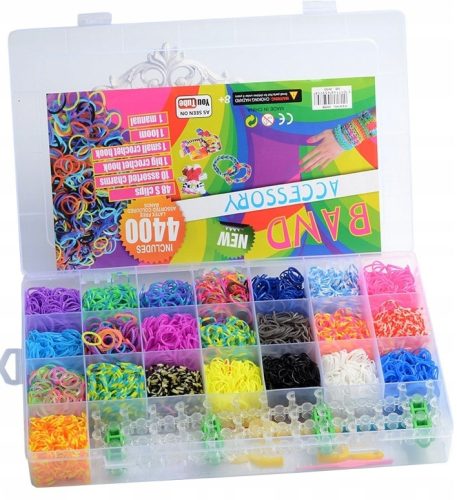  Großes XXL Lumi Bands Armband-Herstellungsset, 4400 Teile