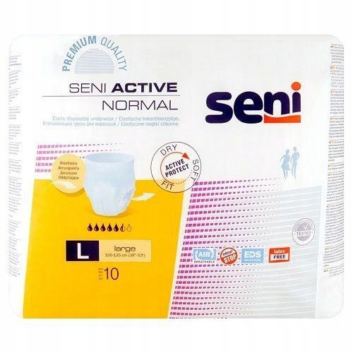  SENI ACTIVE Normal L, 10 St - Elastisches, saugfähiges Höschen