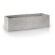  Polnix-Blumentopf, 32 cm x 12 x 9 cm, Durchmesser 12 cm, Betontöne in Grau und Silber