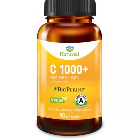   Naturell C 1000+ Kapseln mit Vitamin C und Zink - Vegan und Glutenfrei, 90 Stück
