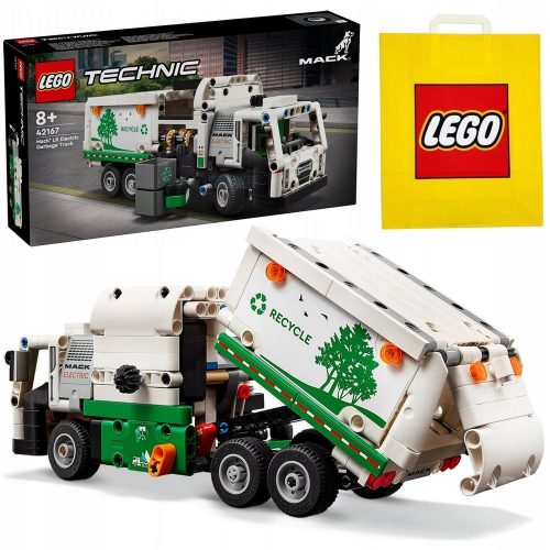  LEGO Technic Mack LR Elektro-Müllwagen 42167 + LEGO Papiertüte