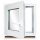 PVC-FENSTER RU Links 900x500 / 90x50 WEISS, VON HAND