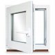 PVC-FENSTER RU Links 900x500 / 90x50 WEISS, VON HAND