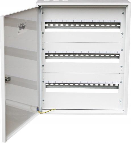 AUFPUTZMONTIERTER METALL-SCHALTTAFEL-SICHERUNGSKASTEN 3x20 60M RBN