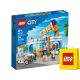  LEGO City 60363 Eisdiele + VP LEGO Papiertüte, mittelgroß, 41 cm x 34 cm x 11 cm, GESCHENKTASCHE