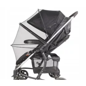    Universelles schwarzes Moskitonetz für einen Kinderwagen mit Reißverschluss