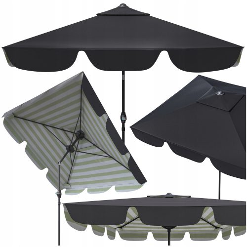 Sonnenschirm für Terrasse und Garten - Carruzzo klassischer Regenschirm, mehrfarbig, 200 x 230 cm