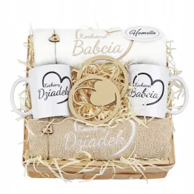    Handtuch-Set, Geschenk für Großeltern, Tassen, Handtücher zum Großelterntag