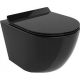 Toilettensitze Hamberger Nyx Slim WC-Sitz, schwarzer Duroplast