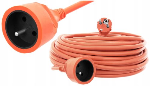 Gartenverlängerungskabel, einzeln Bull Tech 20 m, 1 Stk. Steckdosen, orange