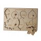  Holzpuzzle mit natürlichen Montessori-Blättern, lehrreich