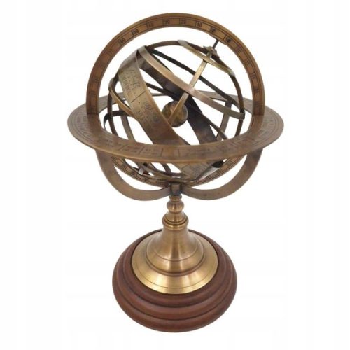 Dekorative Figuren und Skulpturen für zu Hause Kugelförmiges Astrolabium, Höhe 28 cm - AML124