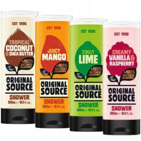  ORIGINAL SOURCE SHOWERGEL DUSCHGEL-MISCHSET 4 x 500 ml
