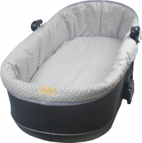  WICKEL + MATRATZE FÜR GONDOLA-KINDERWAGEN MIT ZIPPP, GRAUE PUNKTE