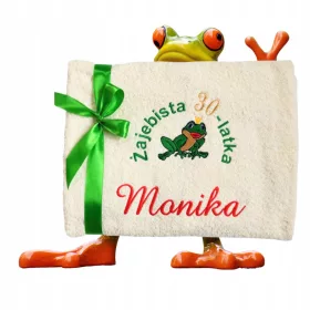    Tolles Geburtstagsgeschenk, Baumwoll-Badetuch, bestickt, großer Name