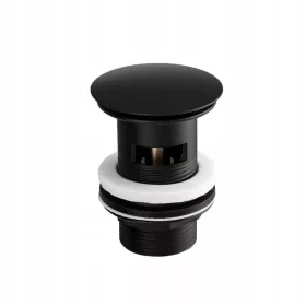  Runde, schwarze Click-Clack-Kappe von Balneo mit Überlauf