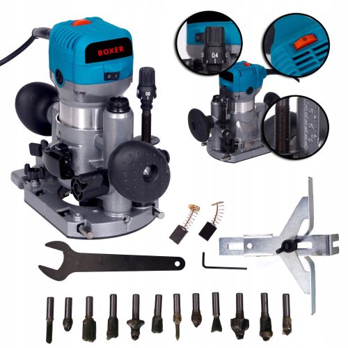 LEISTUNGSSTARKE FRÄSMASCHINE 2500 W 6/8 MM + 12 FRÄSER
