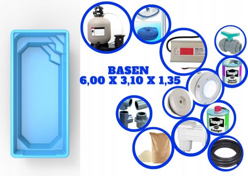 Baslux Rechteckbecken 600 x 310 cm