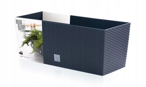  Prosperplast Blumentopf 51 cm x 19 x 18,5 cm aus schwarzem Kunststoff