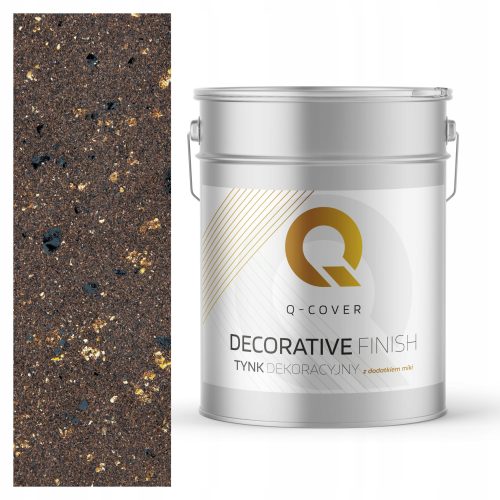 DEKORATIVER GIPS, DUNKELBRAUN MIT SCHWARZEM UND GOLDIGEM Glimmer D822 15 kg Glimmer