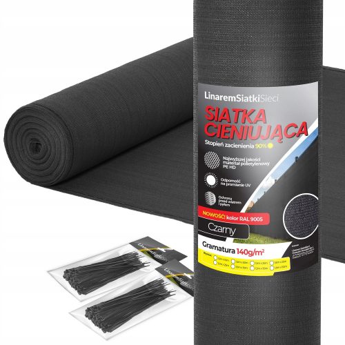 Schattiernetz 140g Linarem SiatkiSieci schwarz 1,5m x 50m