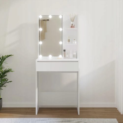  VidaXL weiß glänzender Schminktisch 60 x 140 x 40 cm
