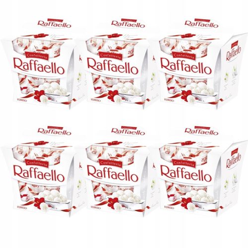 6er Pack Ferrero Raffaello 150g - Cremige Pralinen mit Kokosnuss & Mandel