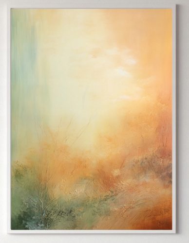 Prints ohne & mit Rahmen. Poster Jahreszeiten - Dämmerung sommerlicher Landschaften ohne Rahmen 70 x 100 cm