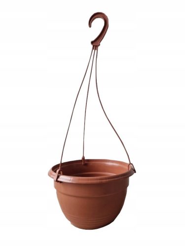 Töpfe und Pflanzgefäße für den Außenbereich und den Garten Templast Blumentopf 25 cm x 25 x 15,5 cm Durchmesser 25 cm Kunststoff weiß, Terrakotta