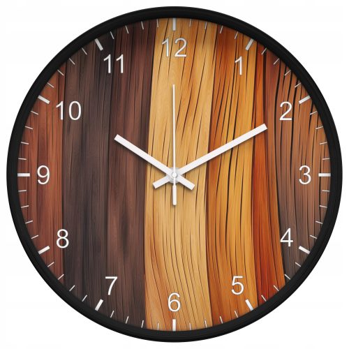 Uhr für zu Hause Modern20 Wanduhr weiß, schwarz, Brauntöne, 26 cm