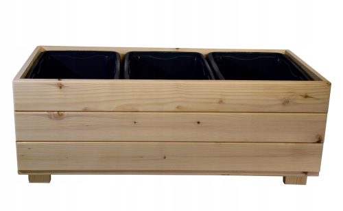 Töpfe und Pflanzgefäße für den Außenbereich und den Garten Blumentopf 90 cm x 42 x 35 cm Naturholz