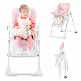  Kinderkraft Hochstuhl + Yummy-Tablett, rosa