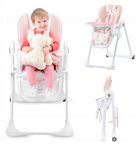  Kinderkraft Hochstuhl + Yummy-Tablett, rosa